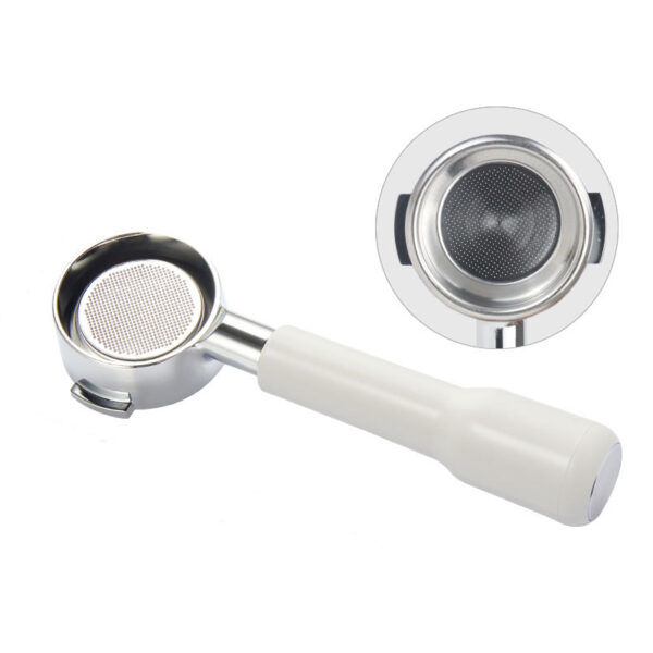 Páka bez dna 58mm s dvoma uškami z nehrdzavejúcej ocele portafilter biela