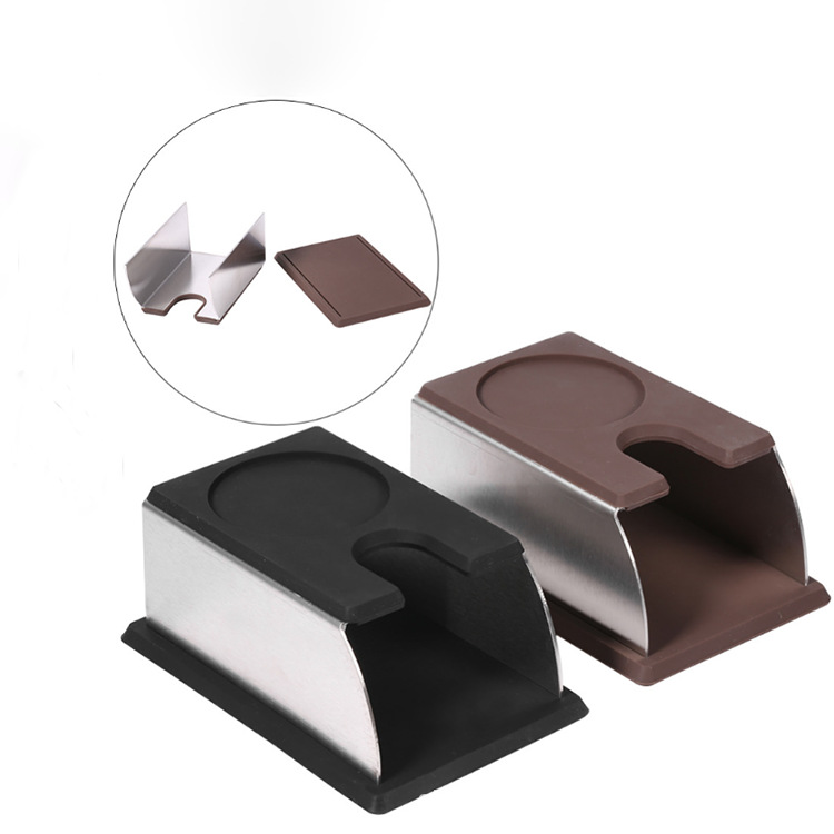 Držiak na portafilter páky silikón/oceľ hnedý a čierny