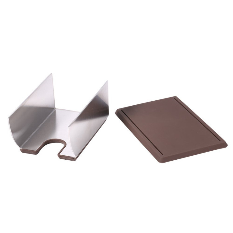 Držiak na portafilter páky silikón/oceľ hnedý rozložený