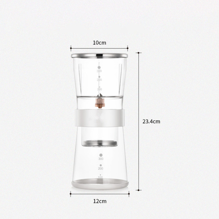 Prekvapkávač na prípravu kávy metódou Ice Drip rozmery